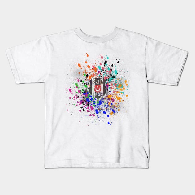 Watercolor Besiktas JK Kids T-Shirt by ivonlionard